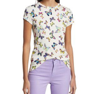 L'AGENCE Ressi Butterfly Print T-Shirt XS